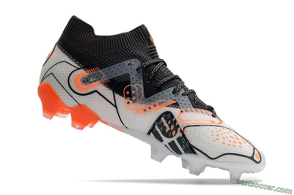 Puma Future Ultimate FG Low-Tops Soccer Cleats - White/Silver/Black 4