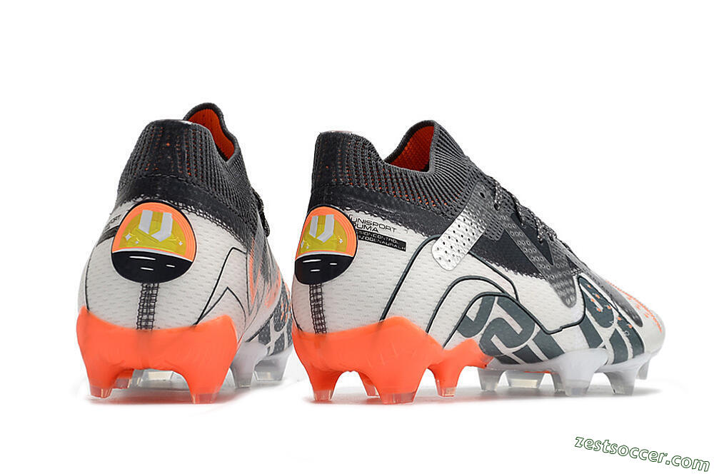 Puma Future Ultimate FG Low-Tops Soccer Cleats - White/Silver/Black 6