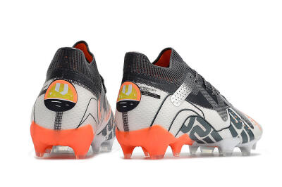 Puma Future Ultimate FG Low-Tops Soccer Cleats - White/Silver/Black