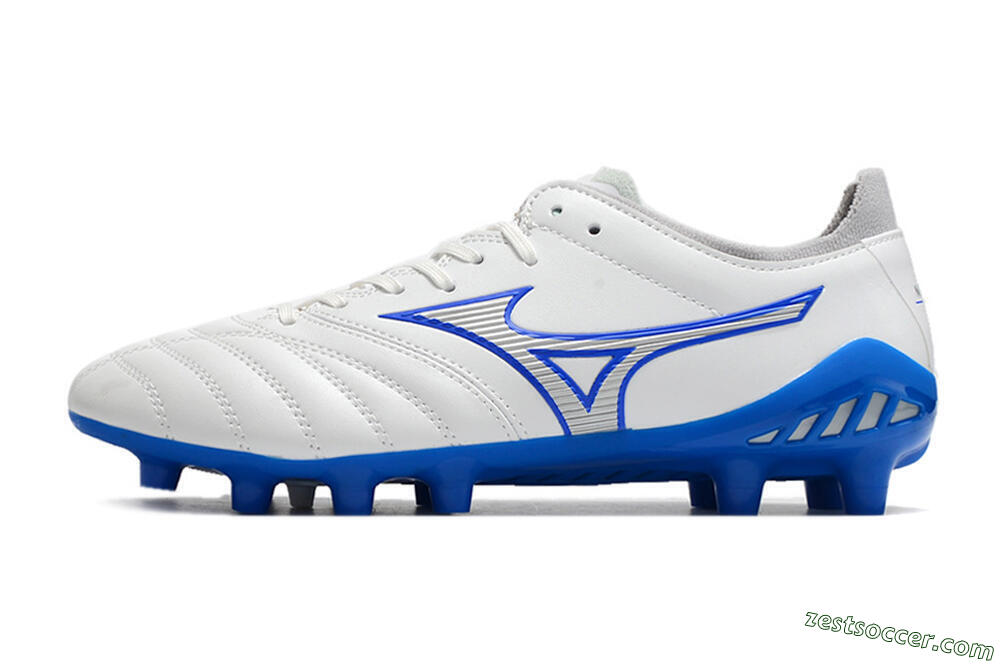 Mizuno Morelia Neo 3 Pro FG Low-Tops Soccer Cleats - White/Blue 2
