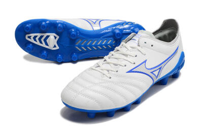 Mizuno Morelia Neo 3 Pro FG Low-Tops Soccer Cleats - White/Blue