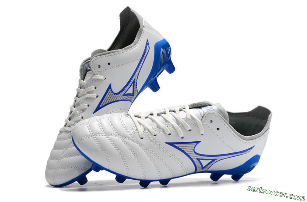 Mizuno Morelia Neo 3 Pro FG Low-Tops Soccer Cleats - White/Blue 5