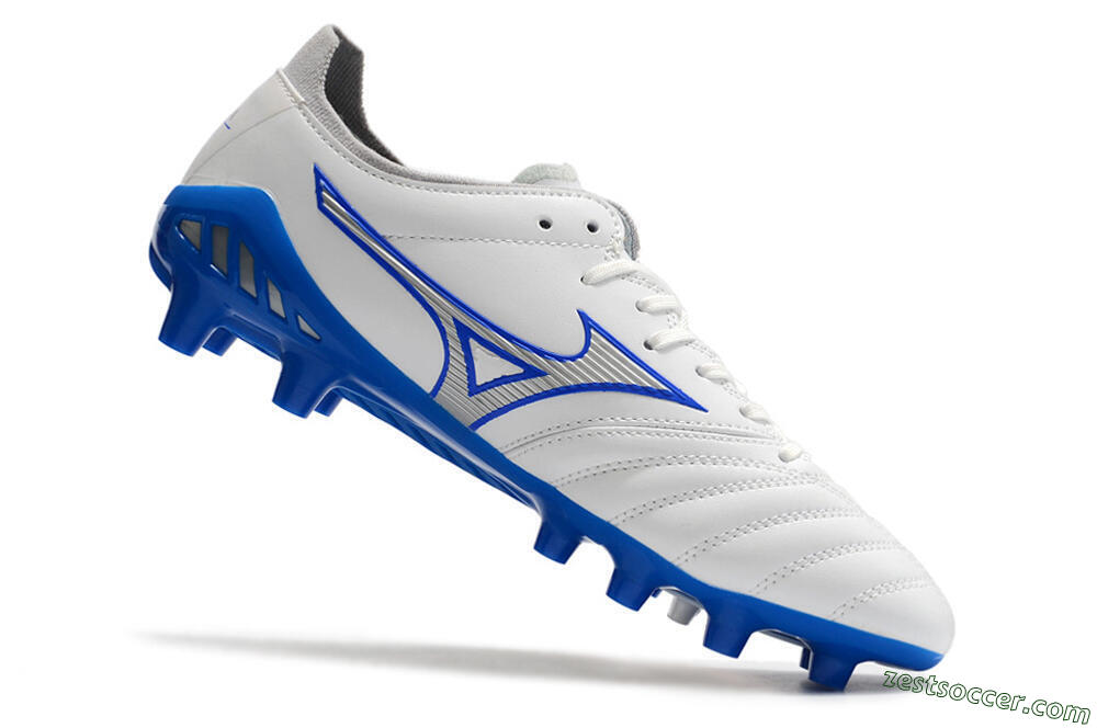 Mizuno Morelia Neo 3 Pro FG Low-Tops Soccer Cleats - White/Blue 6
