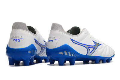 Mizuno Morelia Neo 3 Pro FG Low-Tops Soccer Cleats - White/Blue