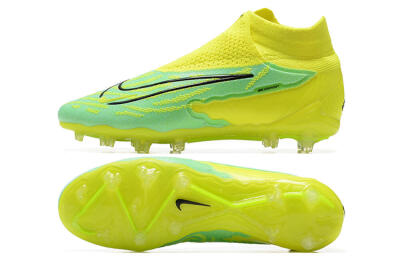 Nike Phantom GX Elite DF Link FG High-Tops Soccer Cleats - Yellow/Green/Black