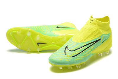 Nike Phantom GX Elite DF Link FG High-Tops Soccer Cleats - Yellow/Green/Black