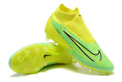 Nike Phantom GX Elite DF Link FG High-Tops Soccer Cleats - Yellow/Green/Black