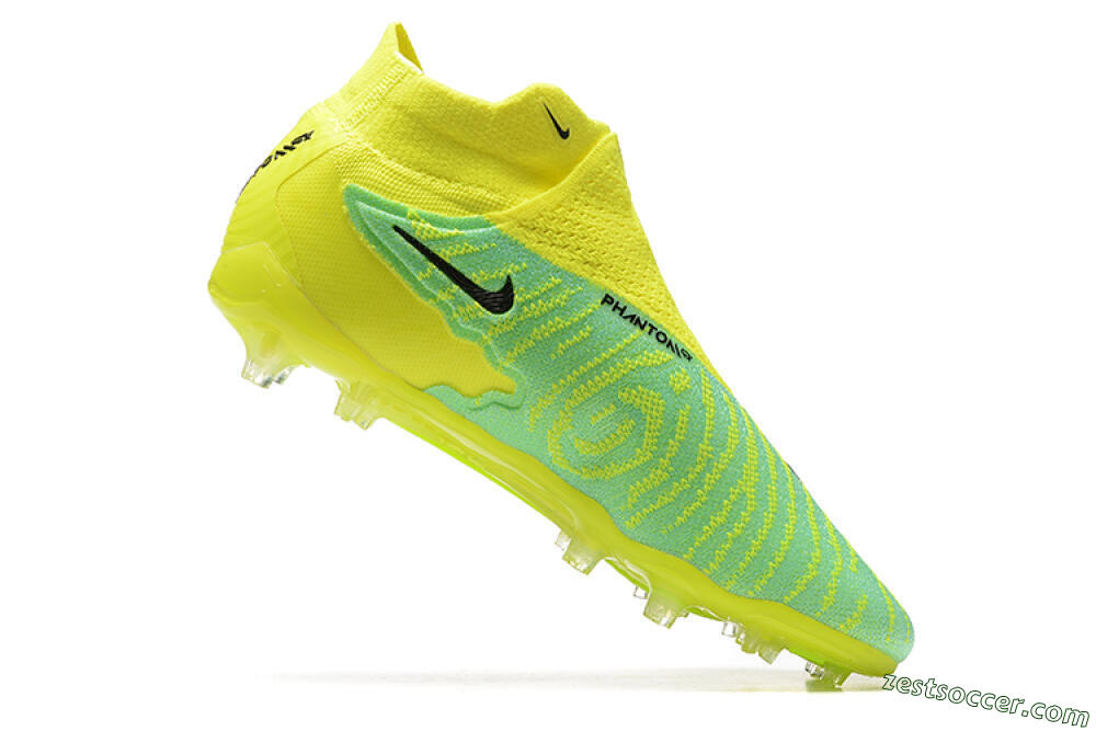 Nike Phantom GX Elite DF Link FG High-Tops Soccer Cleats - Yellow/Green/Black 6