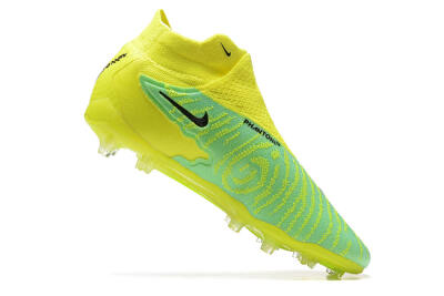Nike Phantom GX Elite DF Link FG High-Tops Soccer Cleats - Yellow/Green/Black
