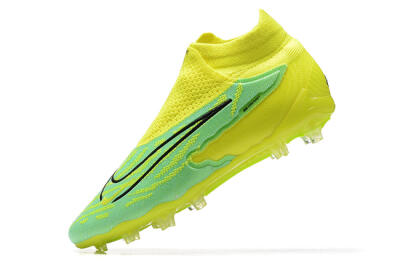 Nike Phantom GX Elite DF Link FG High-Tops Soccer Cleats - Yellow/Green/Black