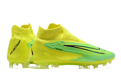 Nike Phantom GX Elite DF Link FG High-Tops Soccer Cleats - Yellow/Green/Black