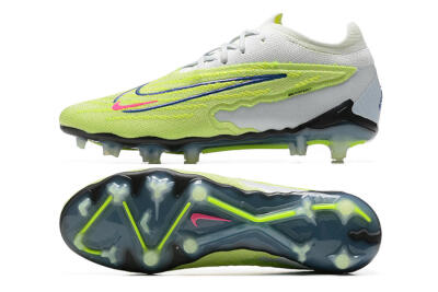 Nike Phantom GX Elite FG Low-Tops Soccer Cleats - Green/White/Blue