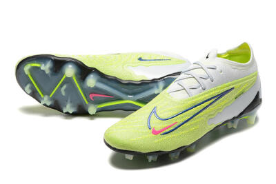 Nike Phantom GX Elite FG Low-Tops Soccer Cleats - Green/White/Blue
