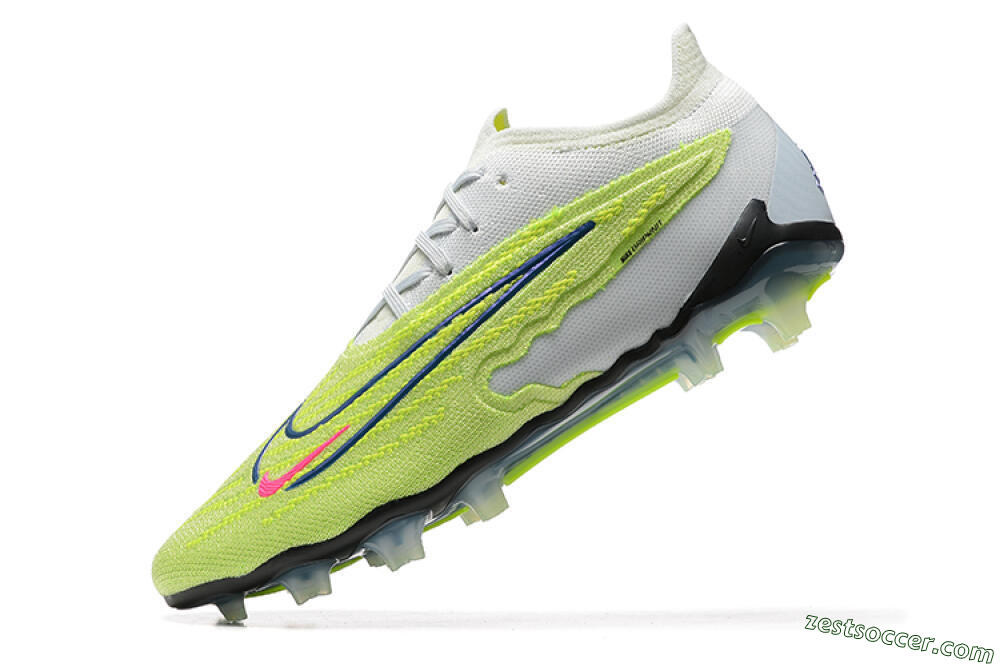 Nike Phantom GX Elite FG Low-Tops Soccer Cleats - Green/White/Blue 7