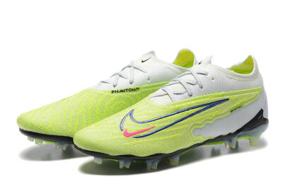 Nike Phantom GX Elite FG Low-Tops Soccer Cleats - Green/White/Blue