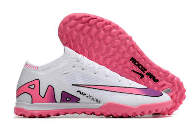 Nike Mercurial Vapor 15 Elite TF Low-Tops Soccer Shoes - White/Pink