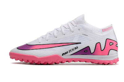 Nike Mercurial Vapor 15 Elite TF Low-Tops Soccer Shoes - White/Pink