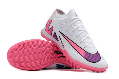 Nike Mercurial Vapor 15 Elite TF Low-Tops Soccer Shoes - White/Pink