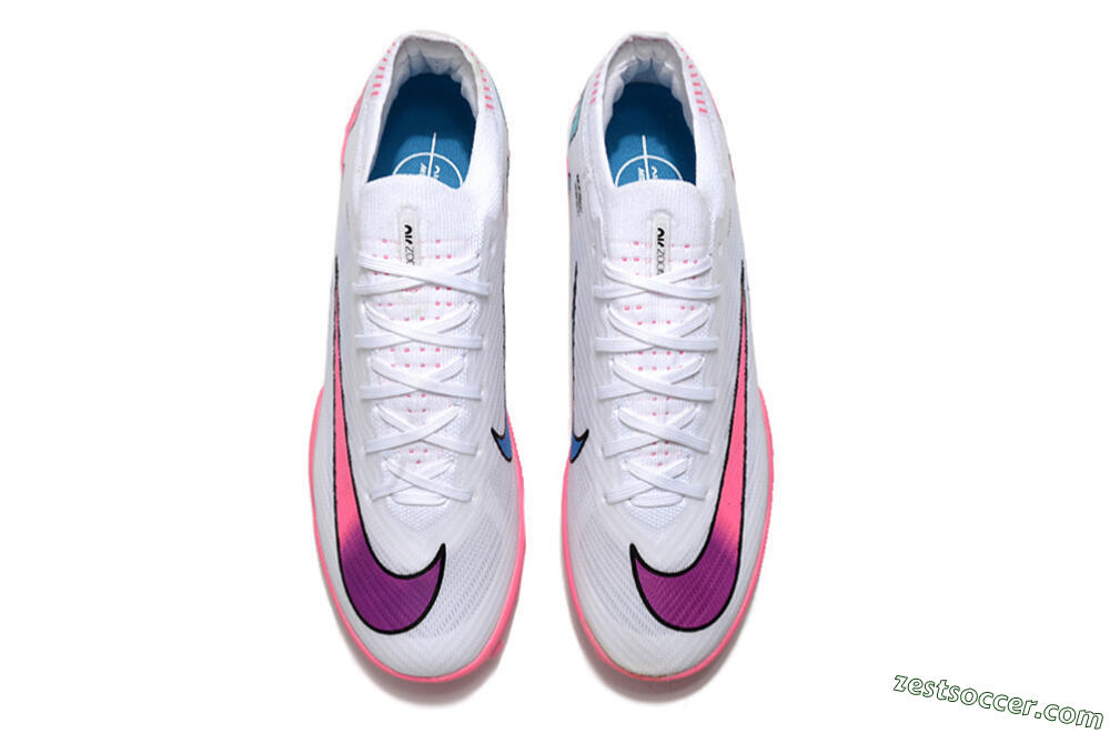 Nike Mercurial Vapor 15 Elite TF Low-Tops Soccer Shoes - White/Pink 4