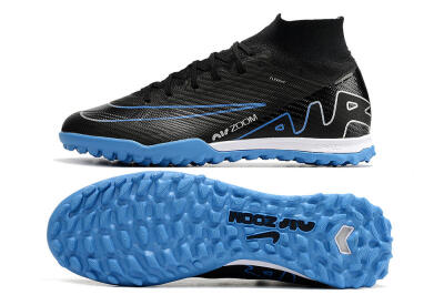 Nike Mercurial Superfly 9 Elite TF High-Tops Soccer Shoes - Black/Blue