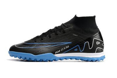Nike Mercurial Superfly 9 Elite TF High-Tops Soccer Shoes - Black/Blue