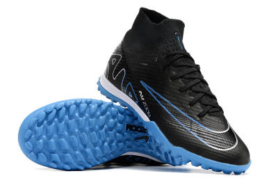 Nike Mercurial Superfly 9 Elite TF High-Tops Soccer Shoes - Black/Blue