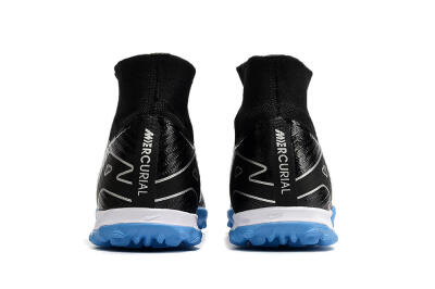 Nike Mercurial Superfly 9 Elite TF High-Tops Soccer Shoes - Black/Blue