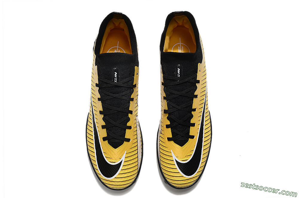 Nike Mercurial Superfly 9 Elite TF High-Tops Soccer Shoes - Gold/Black/Silver 4