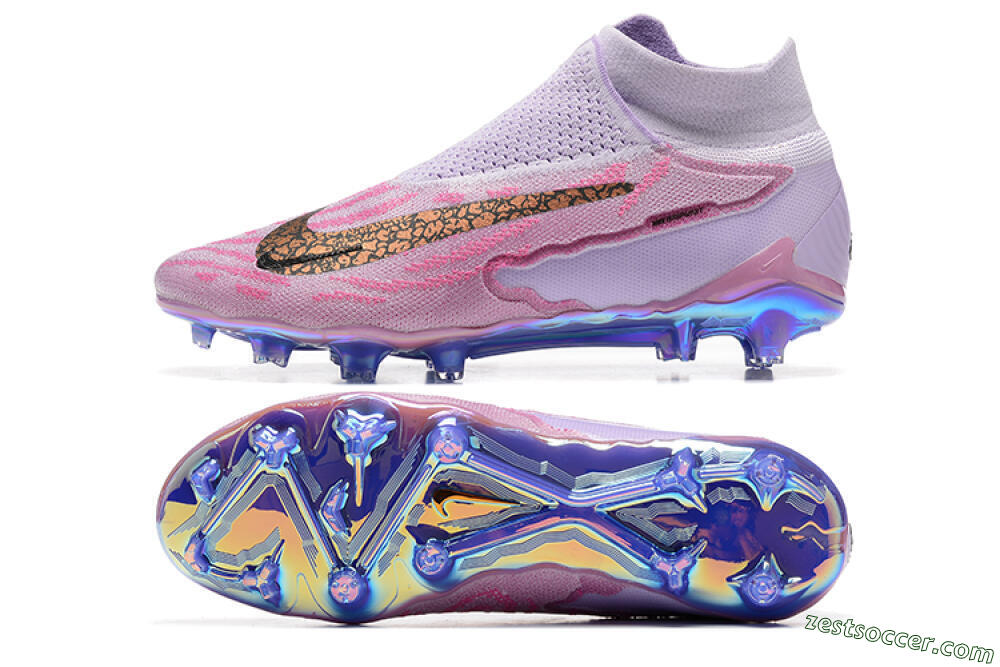 Nike Phantom GX Elite DF FG High-Tops Soccer Cleats - Pink/Purple 1