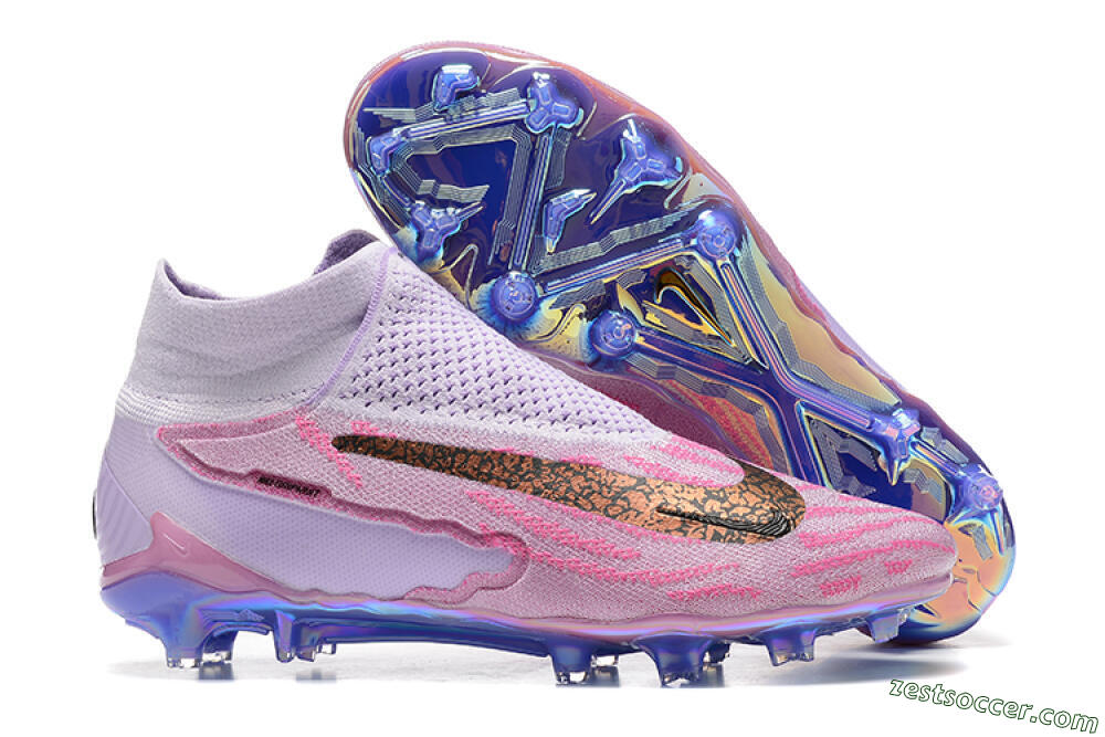 Nike Phantom GX Elite DF FG High-Tops Soccer Cleats - Pink/Purple 0