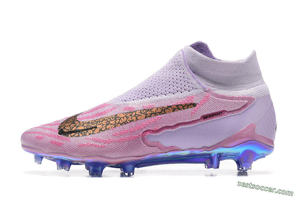 Nike Phantom GX Elite DF FG High-Tops Soccer Cleats - Pink/Purple 2