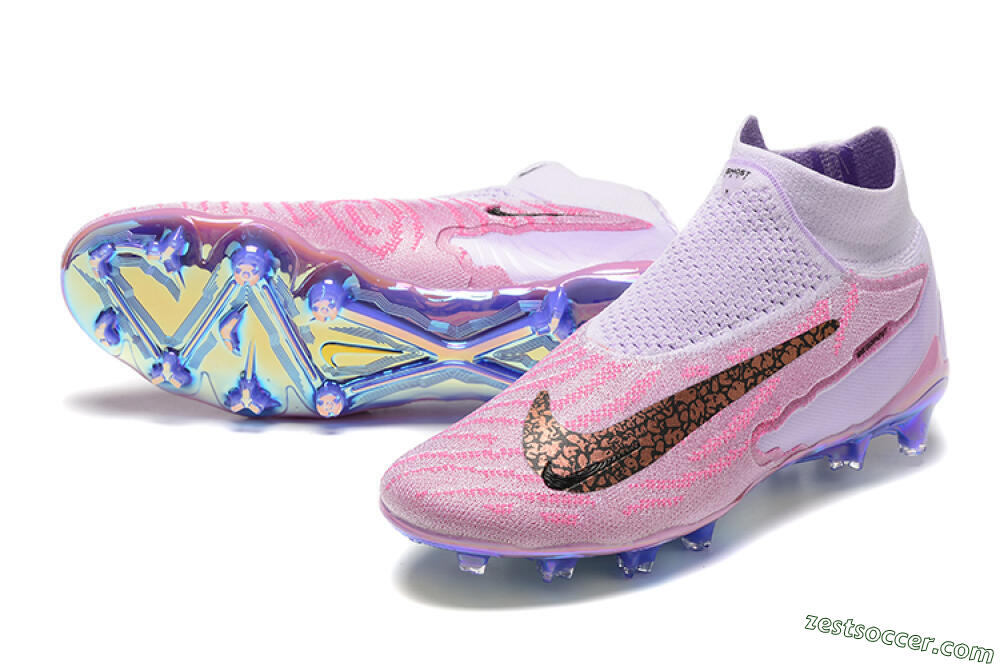 Nike Phantom GX Elite DF FG High-Tops Soccer Cleats - Pink/Purple 3
