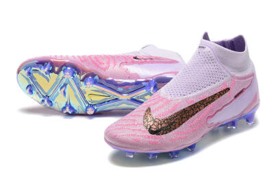 Nike Phantom GX Elite DF FG High-Tops Soccer Cleats - Pink/Purple