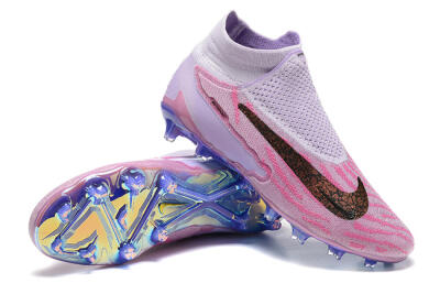 Nike Phantom GX Elite DF FG High-Tops Soccer Cleats - Pink/Purple