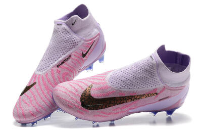 Nike Phantom GX Elite DF FG High-Tops Soccer Cleats - Pink/Purple