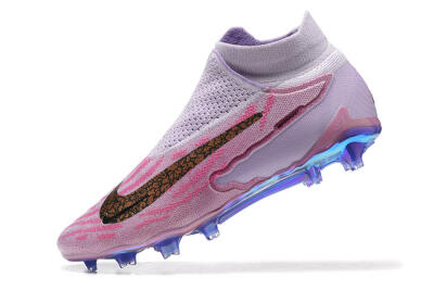 Nike Phantom GX Elite DF FG High-Tops Soccer Cleats - Pink/Purple