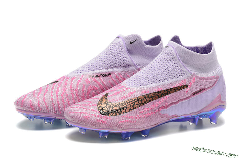 Nike Phantom GX Elite DF FG High-Tops Soccer Cleats - Pink/Purple 9