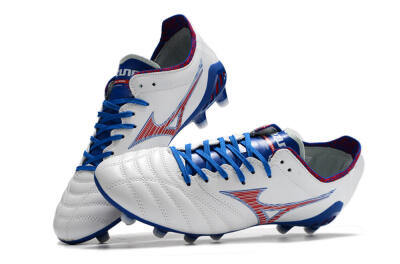 Mizuno Morelia Neo 3 Pro Japan FG Low-Tops Soccer Cleats - White/Red/Blue