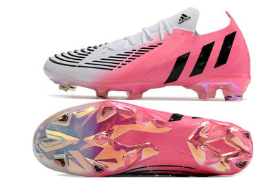 Adidas Predator Edge.1 FG Low-Tops Soccer Cleats - White/Pink/Black