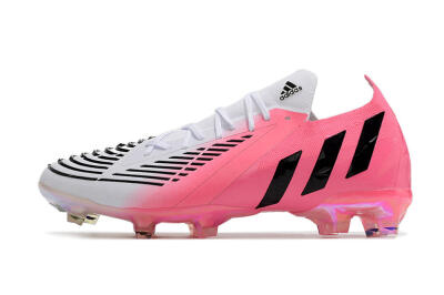 Adidas Predator Edge.1 FG Low-Tops Soccer Cleats - White/Pink/Black