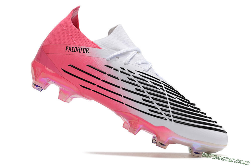Adidas Predator Edge.1 FG Low-Tops Soccer Cleats - White/Pink/Black 4