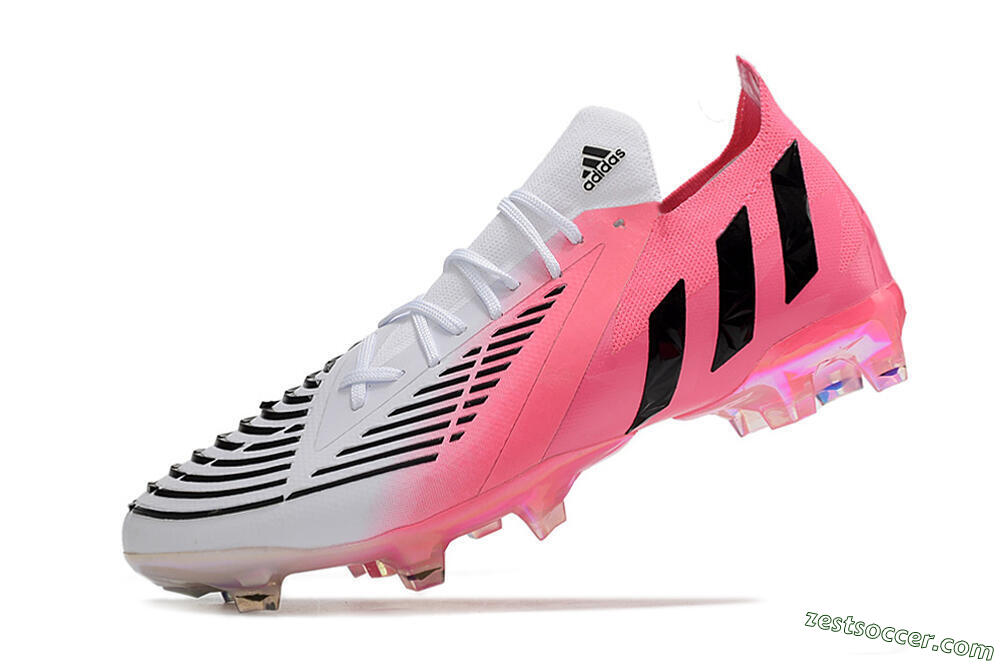 Adidas Predator Edge.1 FG Low-Tops Soccer Cleats - White/Pink/Black 5