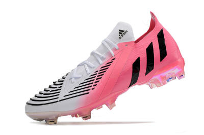 Adidas Predator Edge.1 FG Low-Tops Soccer Cleats - White/Pink/Black