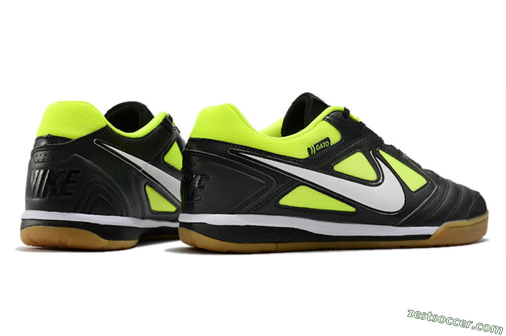 Nike SB Gato IC Low-Tops Soccer Shoes - Black/Green/White 6
