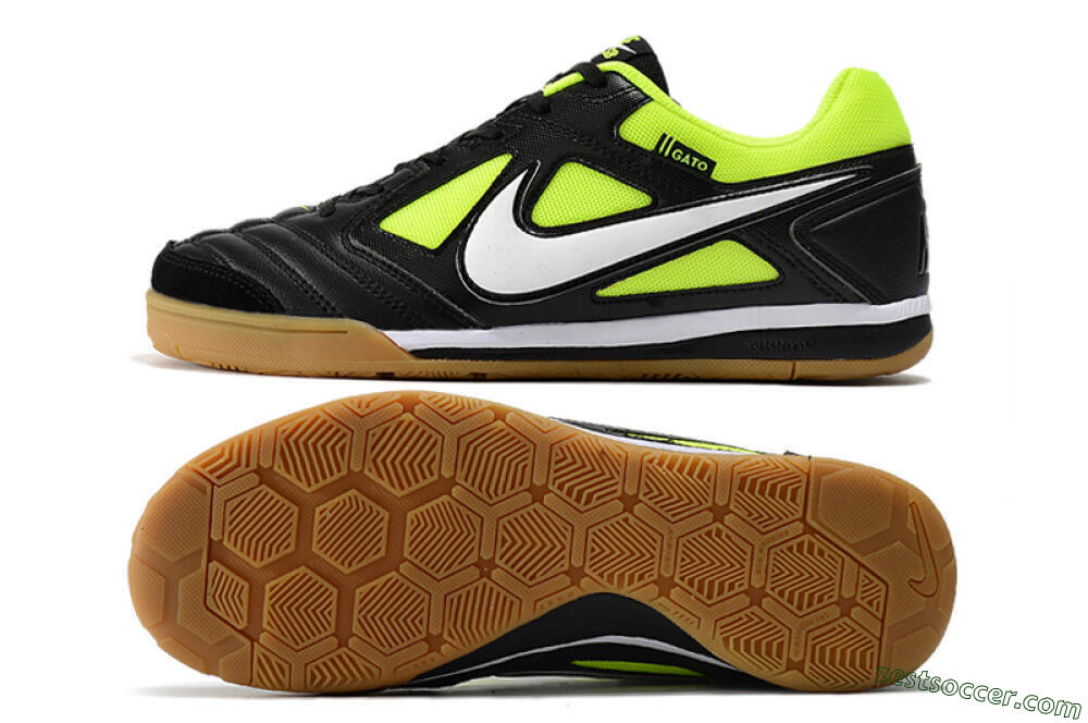 Nike SB Gato IC Low-Tops Soccer Shoes - Black/Green/White 1