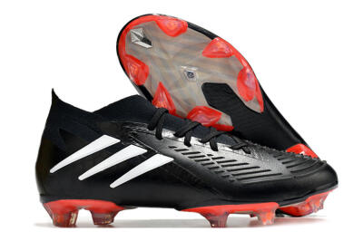 Adidas Predator Edge.1 FG High-Tops Soccer Cleats - Black/White