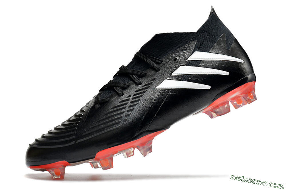 Adidas Predator Edge.1 FG High-Tops Soccer Cleats - Black/White 4