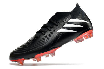 Adidas Predator Edge.1 FG High-Tops Soccer Cleats - Black/White