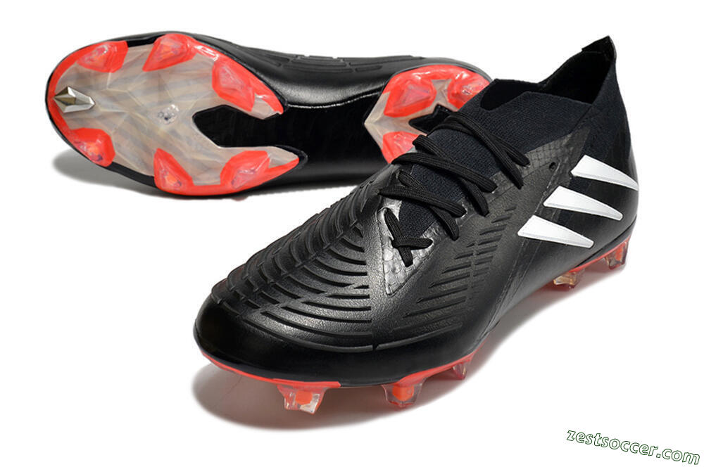Adidas Predator Edge.1 FG High-Tops Soccer Cleats - Black/White 3