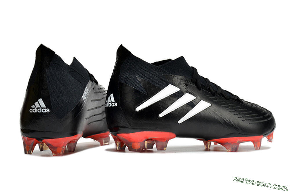Adidas Predator Edge.1 FG High-Tops Soccer Cleats - Black/White 6